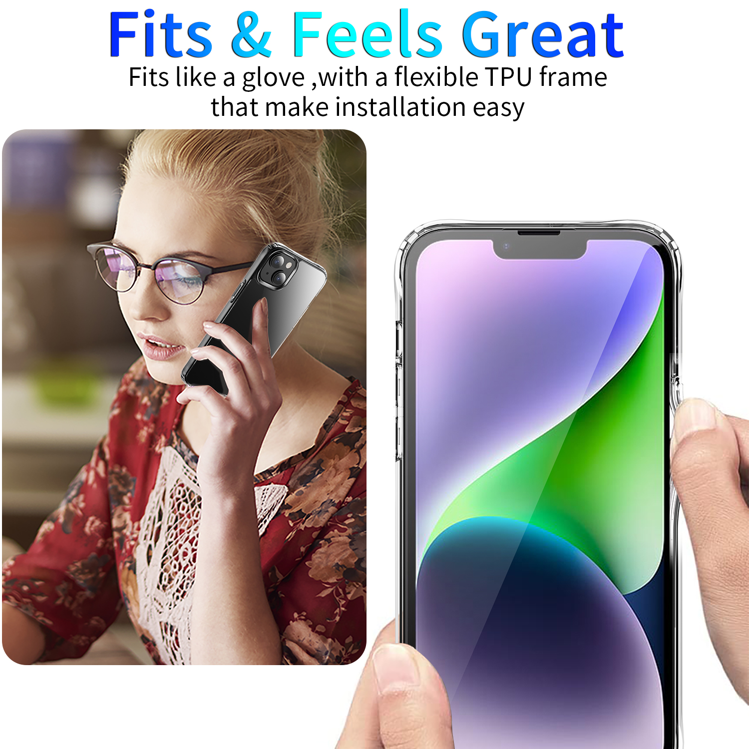 15 Pro MAX Clear Acrylic TPU Phone Case with Fashion Element and Camera Frame
