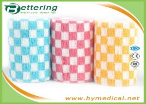 Wholesale Checks Pattern Non Woven Self Adhering Bandage Cohesive Bandage Coflex tape from china suppliers