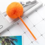 Lovely Colorful Soft Fluff Plastic Ball Pen 1.0mm Slender Barrel Gift Ballpoint