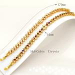 Classic 18K Gold Plated Cubic zirconia Bracelet & bangles factory wholesale high