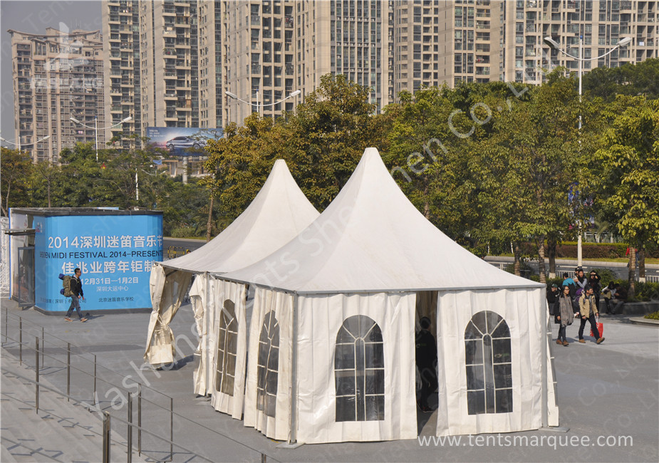 Water Resisting Events High Peak Tents Transparent PVC Fabric Windows