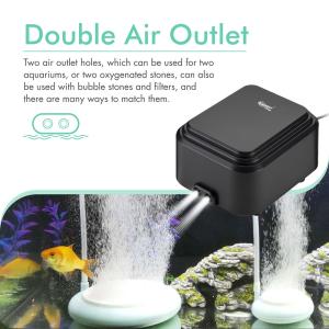 Wholesale Dual Outlet Hygger Air Pump For 600 Gallon Tank from china suppliers