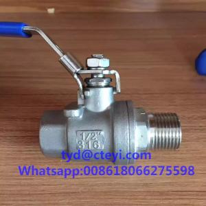 Wholesale 1000WOG 316 Stainless Steel Ball Valves , Full Port Male Female NPT Thread 2pc Ball Valve from china suppliers