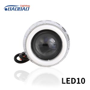 Wholesale LED10 Double angel eye without fan motorcycle led headlight projector lens from china suppliers