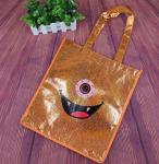 Printing Waterproof Shopping Gift Clothing Bag,Shine Golden Coating Non Woven