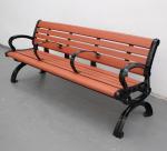 3 Seater Outdoor Recycled Plastic Benches With Cast Aluminum Legs 1800mm Length