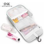 Large Capacity Grey Hanging Waterproof Tavel Wash Cosmetic Bursh Bag