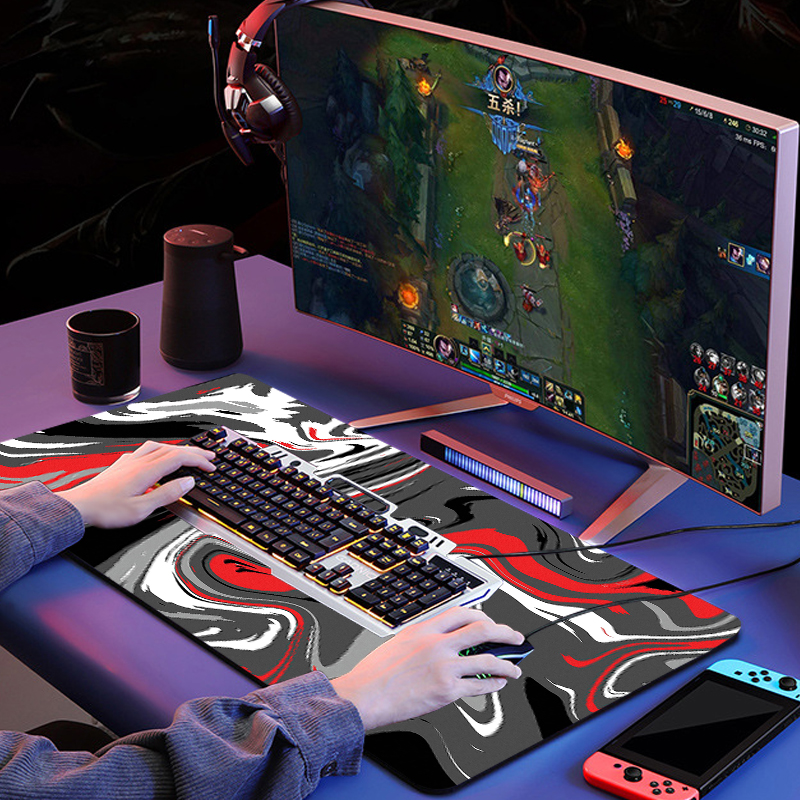 Customized Natural Rubber Portable Gaming Mouse Pad with CMYK RGB Sublimation Printing