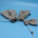 Hand Made Printed Jute Drawstring Bag Wear Resistant For Christmas Gift Packing