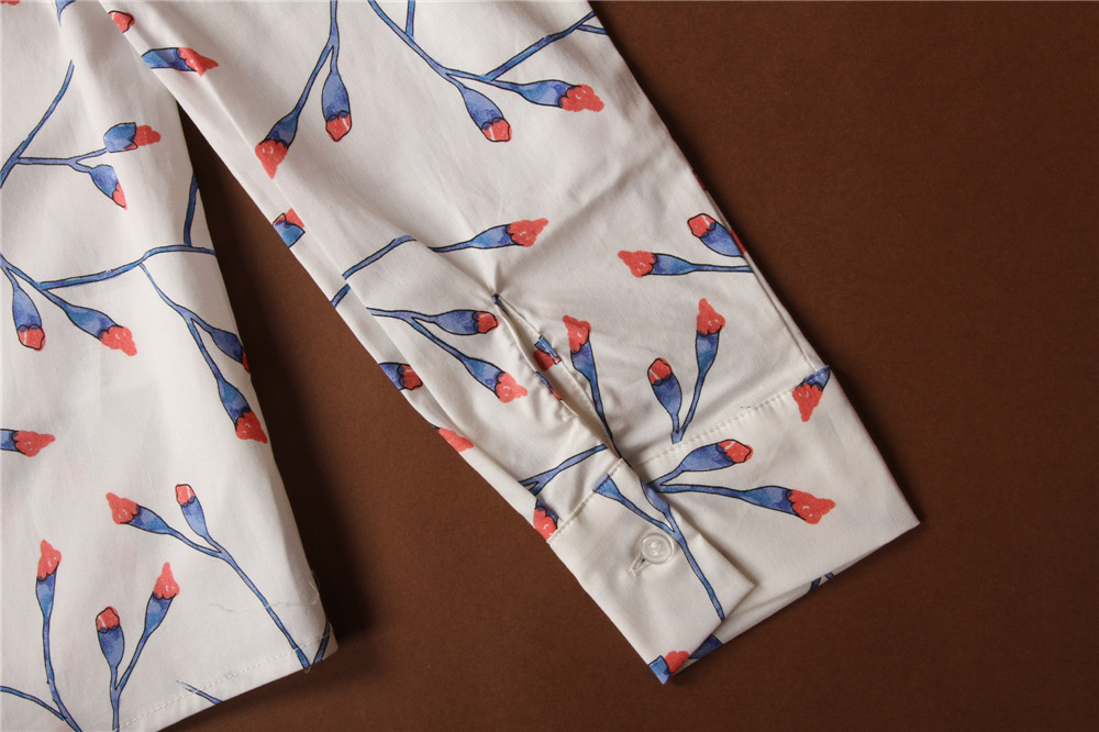 100% Cotton Stockpapa Womens Casual Print Shirts
