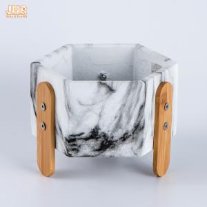 Wholesale Marble Finish Cactus Flower Pots Homewares Decorative Items Succulents Plant Pots Cement Table Vases from china suppliers