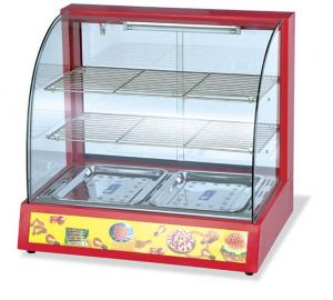 Wholesale Electric Food Warmer Display Case Curved Glass Two Shelves Bain Marie Display Counter from china suppliers