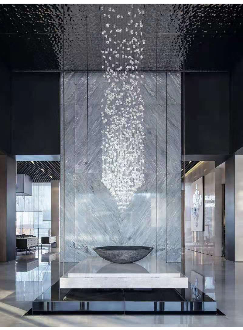 Modern Luxury DIY Glass Large Crystal Stone Chandelier Large classic chandelier (WH-NC-101)