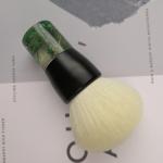 Single Kabuki Makeup Brush Transparent Plastic Handle Goats Hair Powder