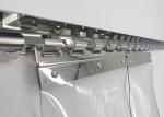 Wall Mounted Stamped Components Stainless Steel Pvc Strip Curtain Kit Mounting