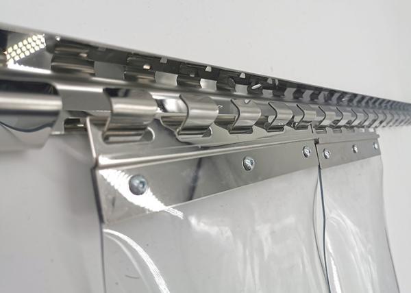 Wall Mounted Stamped Components Stainless Steel Pvc Strip Curtain Kit Mounting