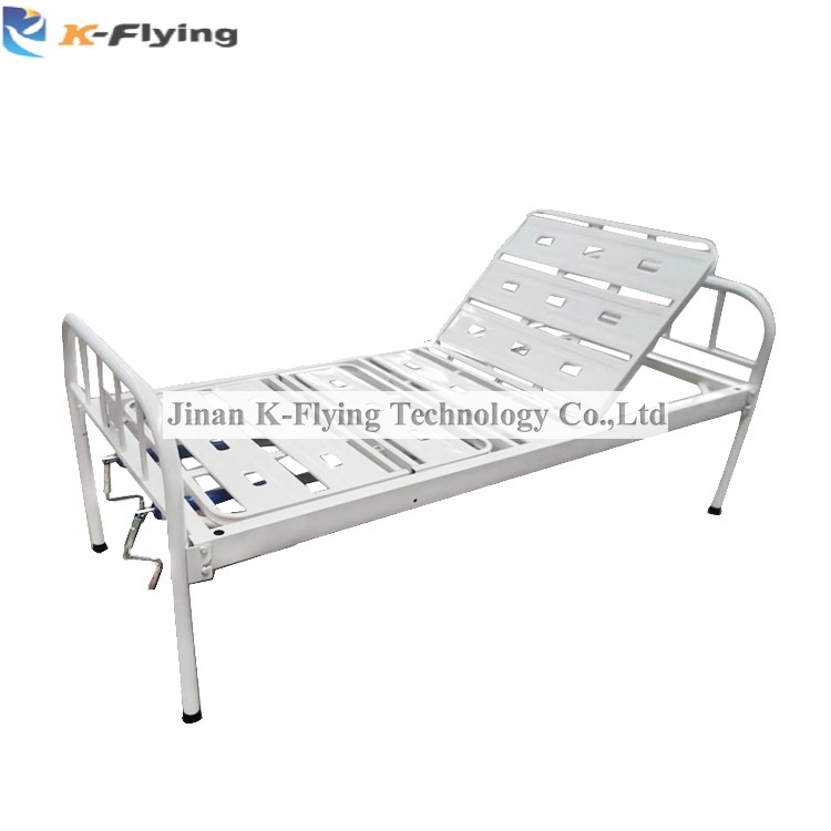 Stainless Steel 2 Functional Mental Hospital Beds Two Cranks Manual Bed