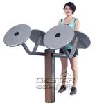Park Wood outdoor Exercise Equipment Tai Chi Spinner For Arm Training