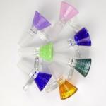 Round Mouth Glass Bongs Accessories Funnel Bowls Male Joint Small Size