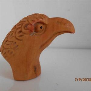 China Boxwood carvings, carved goshawk head on sale