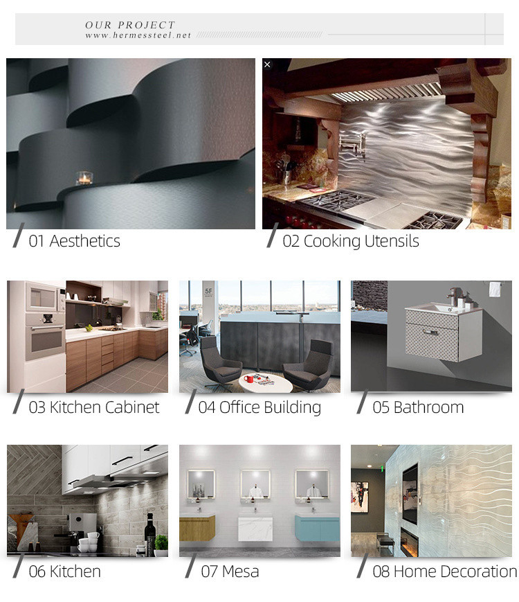 304 Wooden Or Marble Pattern stainless laminate sheets For bathroom Decoration