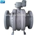 Yellow 24" Class 300 Ball Valve ISO9001 Bare Stem WCC Trunnion Mounted