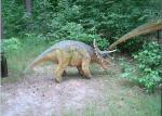 Artificial Life Size Dinosaur Statue , Handmade Outdoor Dinosaur Statues