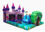 Commercial Inflatable Bounce House Combo Princess Castle Play Zone Customized