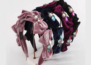Wholesale Fashion personality bow flannelette headbands elegant exquisite flash drill headband hair accessories from china suppliers