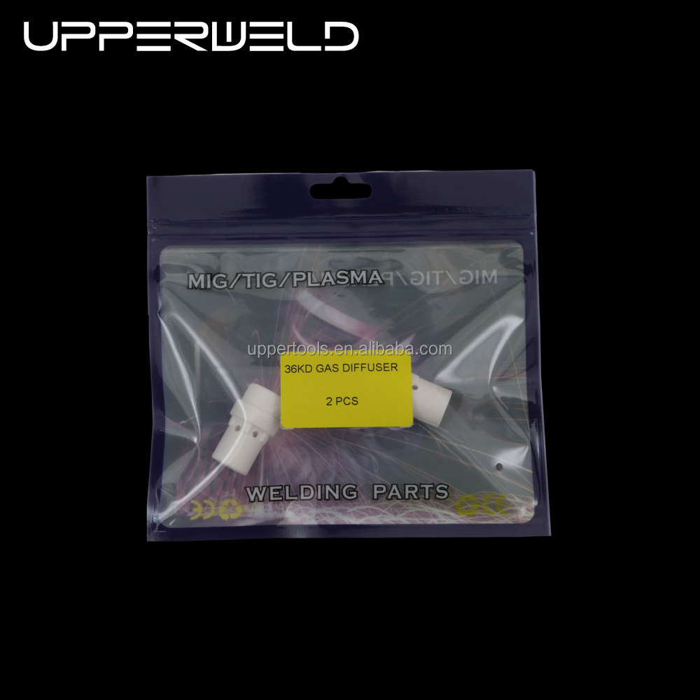 Precision Welding Upper 36KD Gas Diffuser Gas Nozzle Contact Tip Holder for Mig Torch