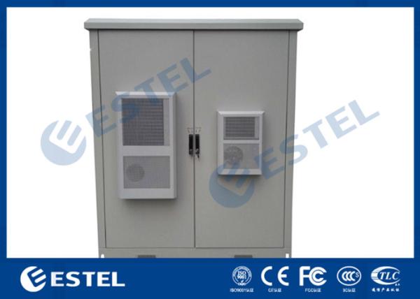 Weatherproof Outdoor Telecom Cabinet Dual Compartment Aluminum For Housing
