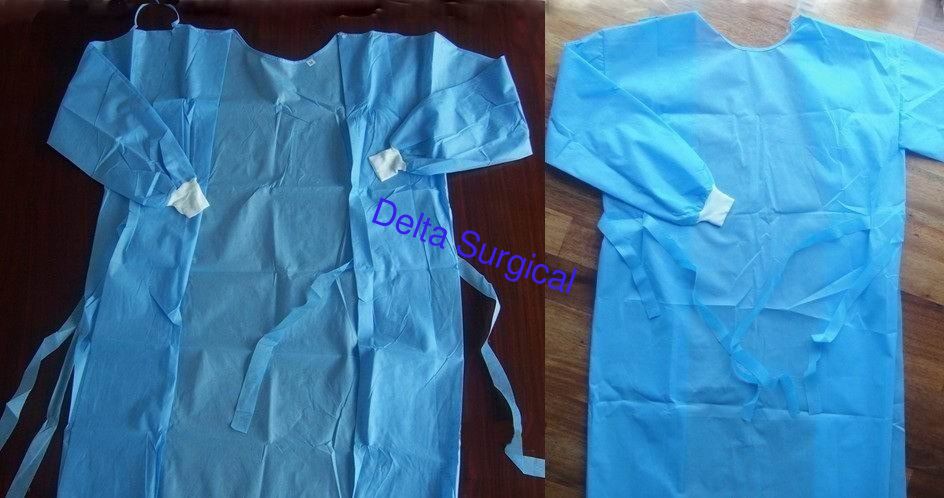 Disposable surgical gown with velcro for hospital,more discount surgical gown's supplier,