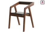 Geometry Oak Wood Upholstered Dining Chairs Commercial Wood Chairs 60 Degree