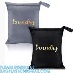 Recycle Zippered Foldable Laundry Bag Logo Extra Large Travel Laundry Bag with
