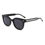 Chic Round Acetate Sunglasses Interchangeable Lenses UV Hand Crafted Eyewear