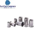 A2-70 A4-80 Flat Head Round Body Knurled Rivet Nut Stainless Steel Rivet Nut