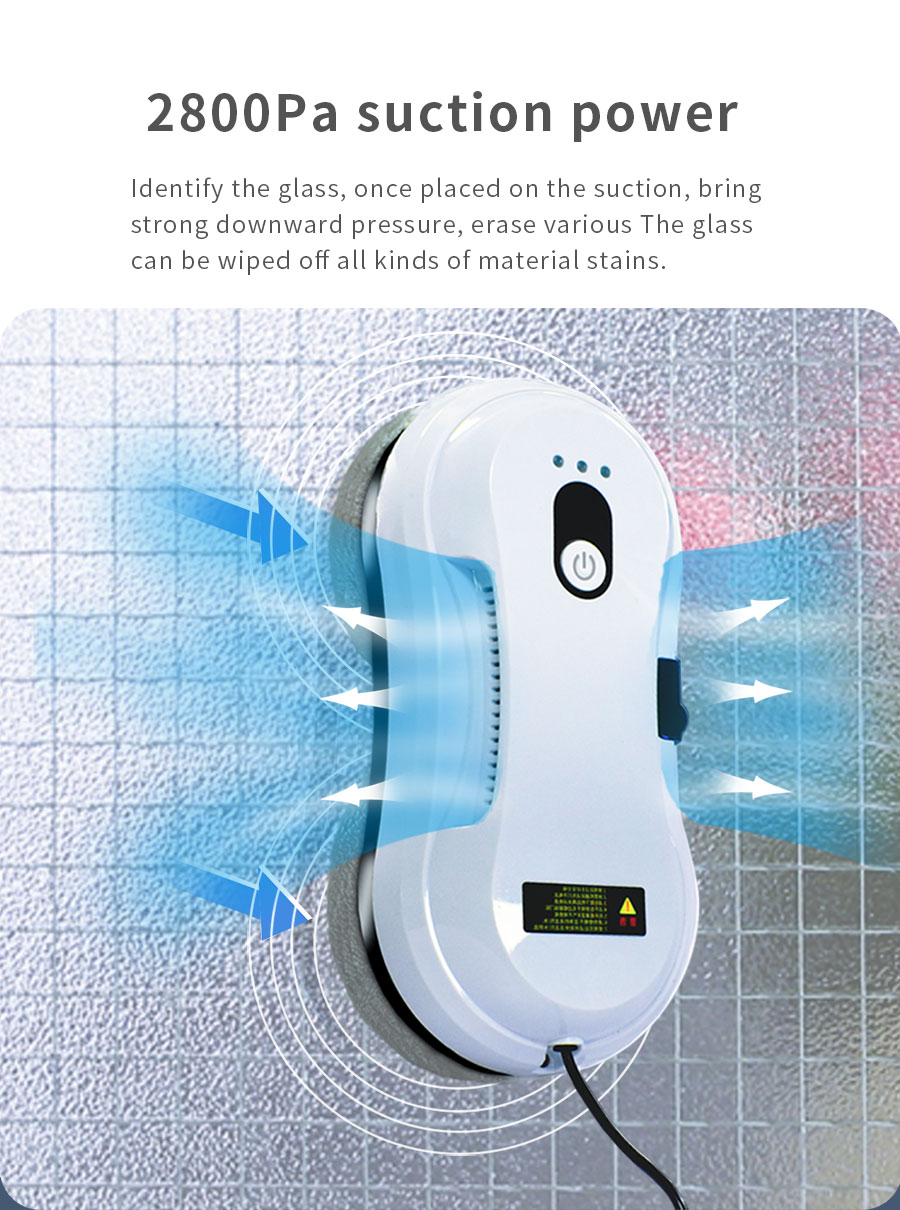 Intelligent Window Cleaner Robot 240v Ultra Thin Automatic Skylight Cleaner