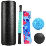 Foam Muscle Massage Roller Stick With Anti Slip Fabric Resistance Bands Massage