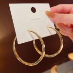 Women 18k Gold Plated Big Hoop Earrings For Girls Fashion Jewelry