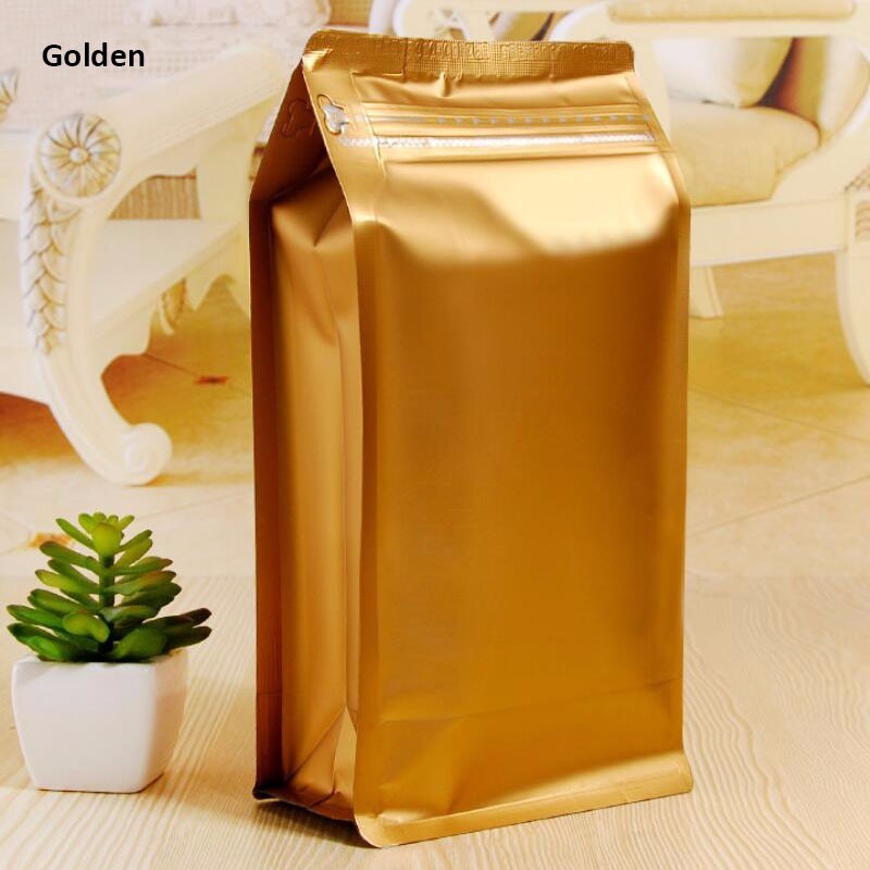 1 Pound Coffee Bag with One-Way Degassing Valve, Stand Up Zipper Coffee Bags With Flat Bottom