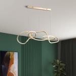 Golden Cross Ring Chandelier Luxury Hanging Lamps Modern LED Circle Ring Pendant