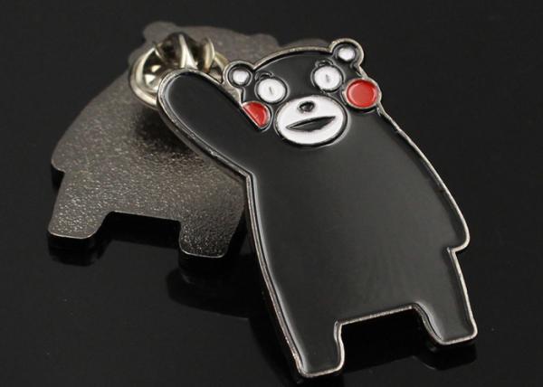 Customized metal zinc alloy black nickel paint student company animal bear