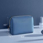 Navy Blue Portable Cosmetic Makeup Bag , Waterproof Cosmetic Pouch 6.3 Inch