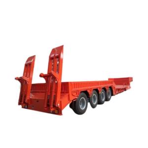 Wholesale 80t 100t Heavy Duty Type Detachable Gooseneck Lowbed Semi Trailer for Transportation from china suppliers