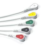 Compatible ECG Cable 5 Leads For Medetec Cardiac Monitor ECG England IEC Snap