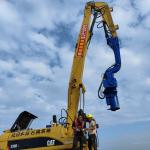 Durable Hydraulic Excavator Vibro Hammer For Caterpillar 349 Pile Driving Arm