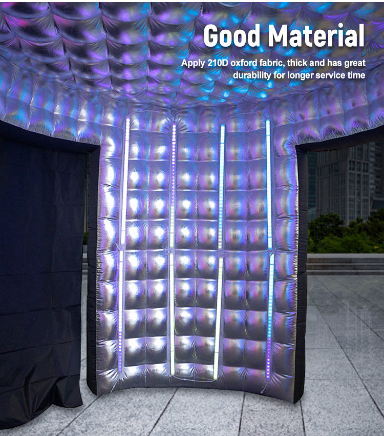 Vogue Inflatable Led Photo Booth Fabric Inflatable Sound Booth Free Logo Customization