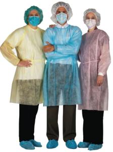 Wholesale Direct deal，the best selling isolation gown，SMS，blue,L&amp;XL surgical isolation gown from china suppliers