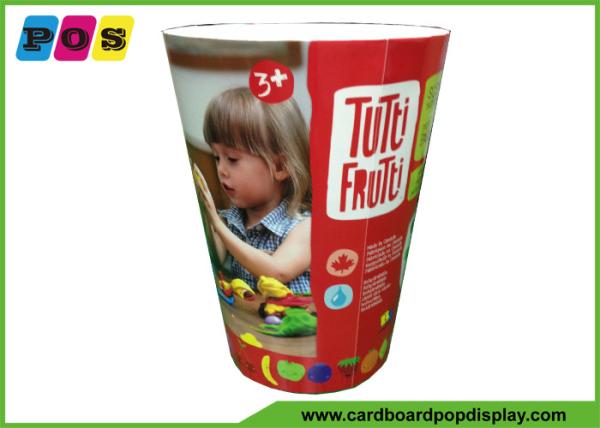 Round Shape Cardboard Retail Dump Bins , Plasticine Promotion Shop Dump Bins