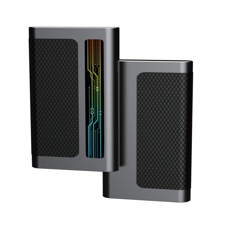 RGB Lighting Effect M. 2 SSD Mobile SSD Supports SATA and Mvne Protocols5gbps/10gbps Transmission Rate Glass Panel with Seven Colours RGB Light Effect
